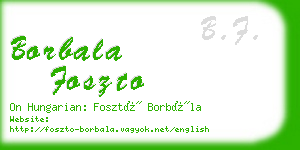 borbala foszto business card